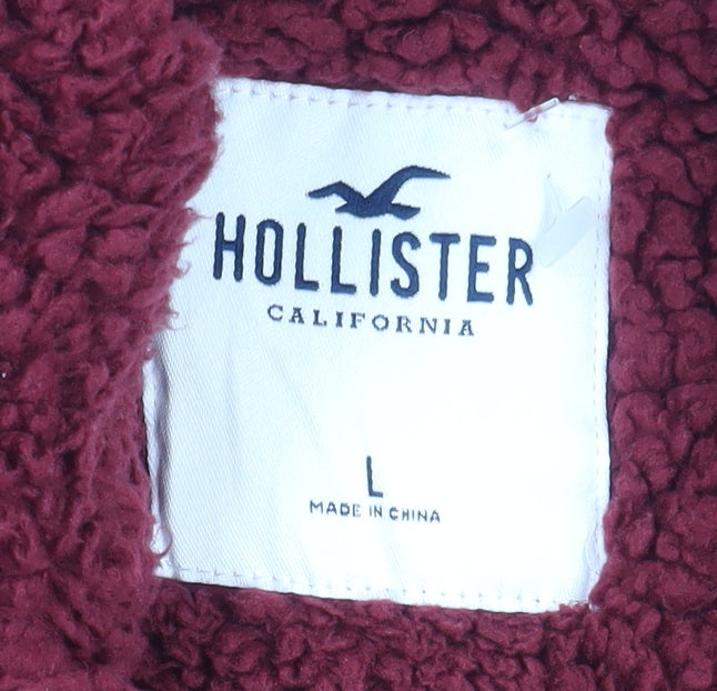 Hollister Women's Red Pullover Fleece Sweatshirt L