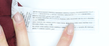 Hollister Women's Red Pullover Fleece Sweatshirt L