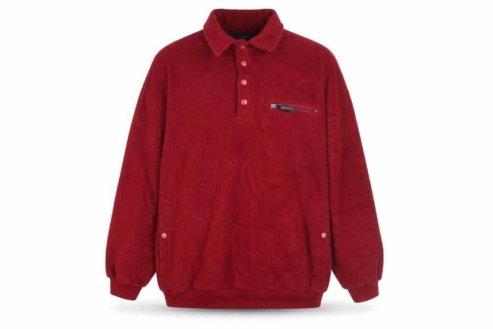 Mens UK Size L Pegasus Red Henley Sweatshirt
