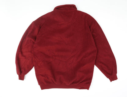 Mens UK Size L Pegasus Red Henley Sweatshirt