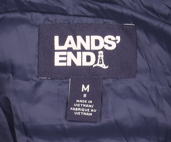 Lands' End Boys Blue Tie Dye Sleeveless Puffer Jacket - Size 8