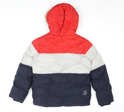 Next Boys Red Colourblock Puffer Jacket 12 Years