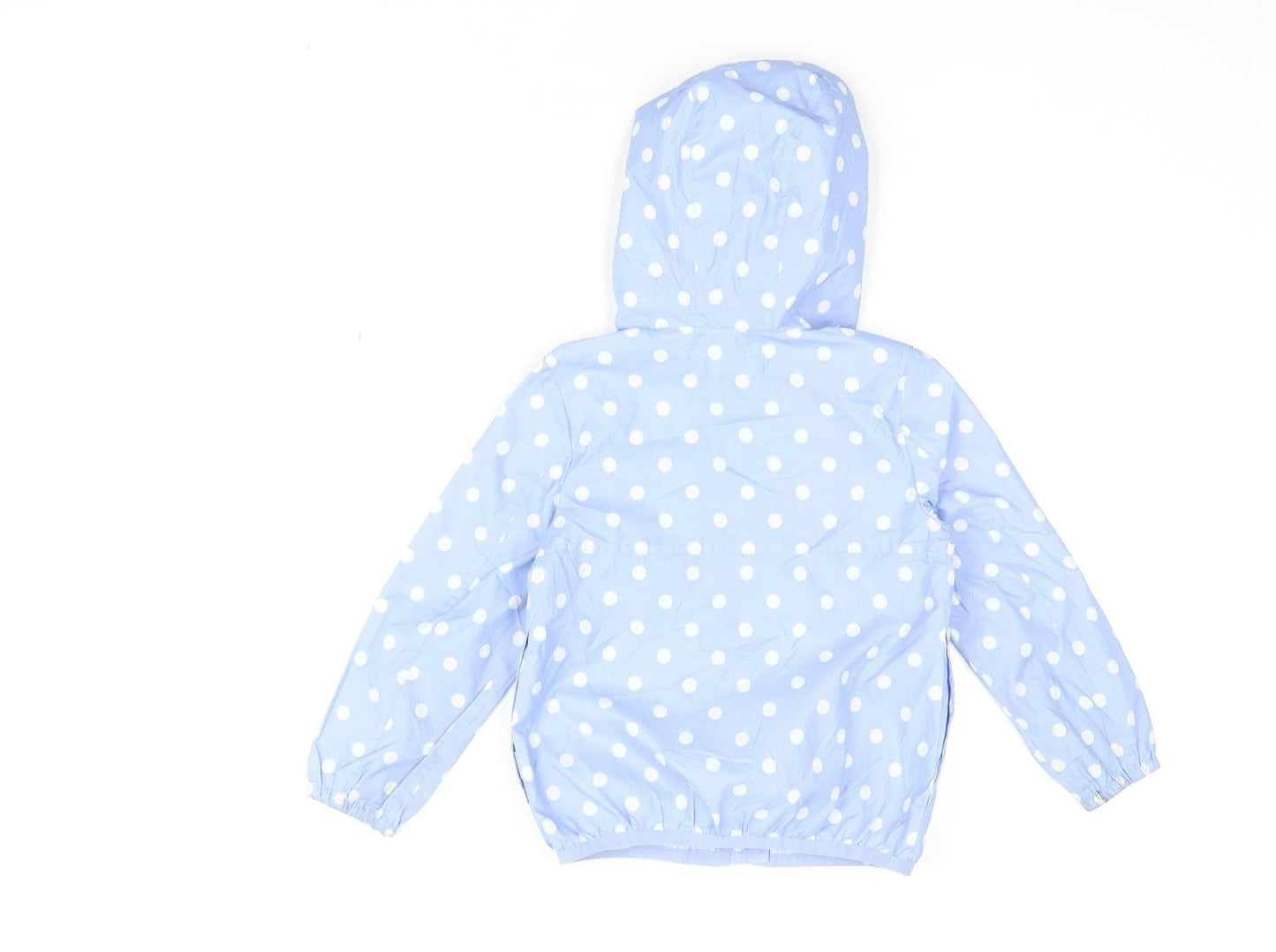 Benetton Girls Blue Polka Dot Windbreaker Jacket 3-4 Years