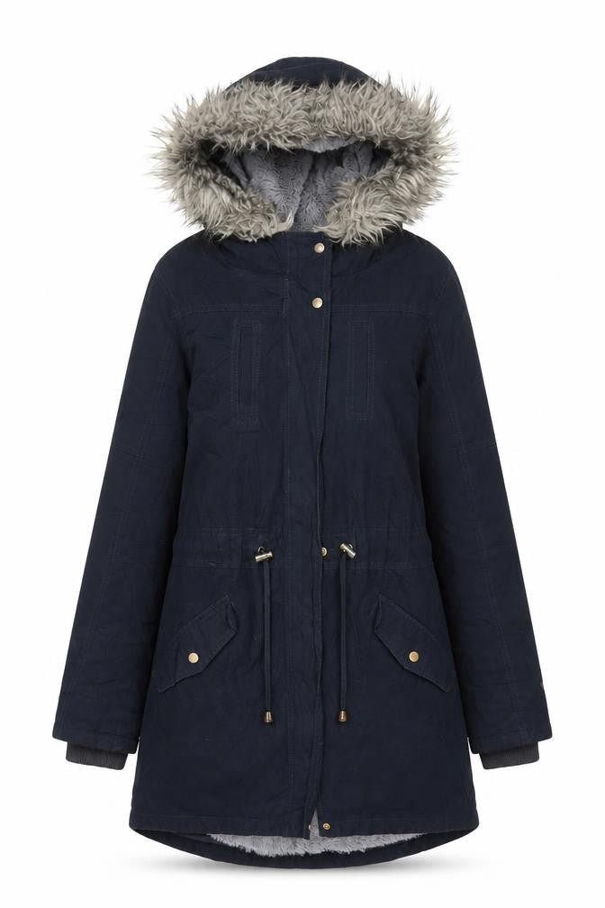 Womens UK Size XS Oasis Black Parka Coat
