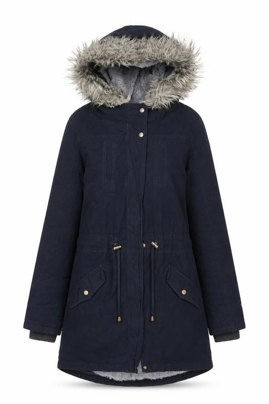 Womens UK Size XS Oasis Black Parka Coat