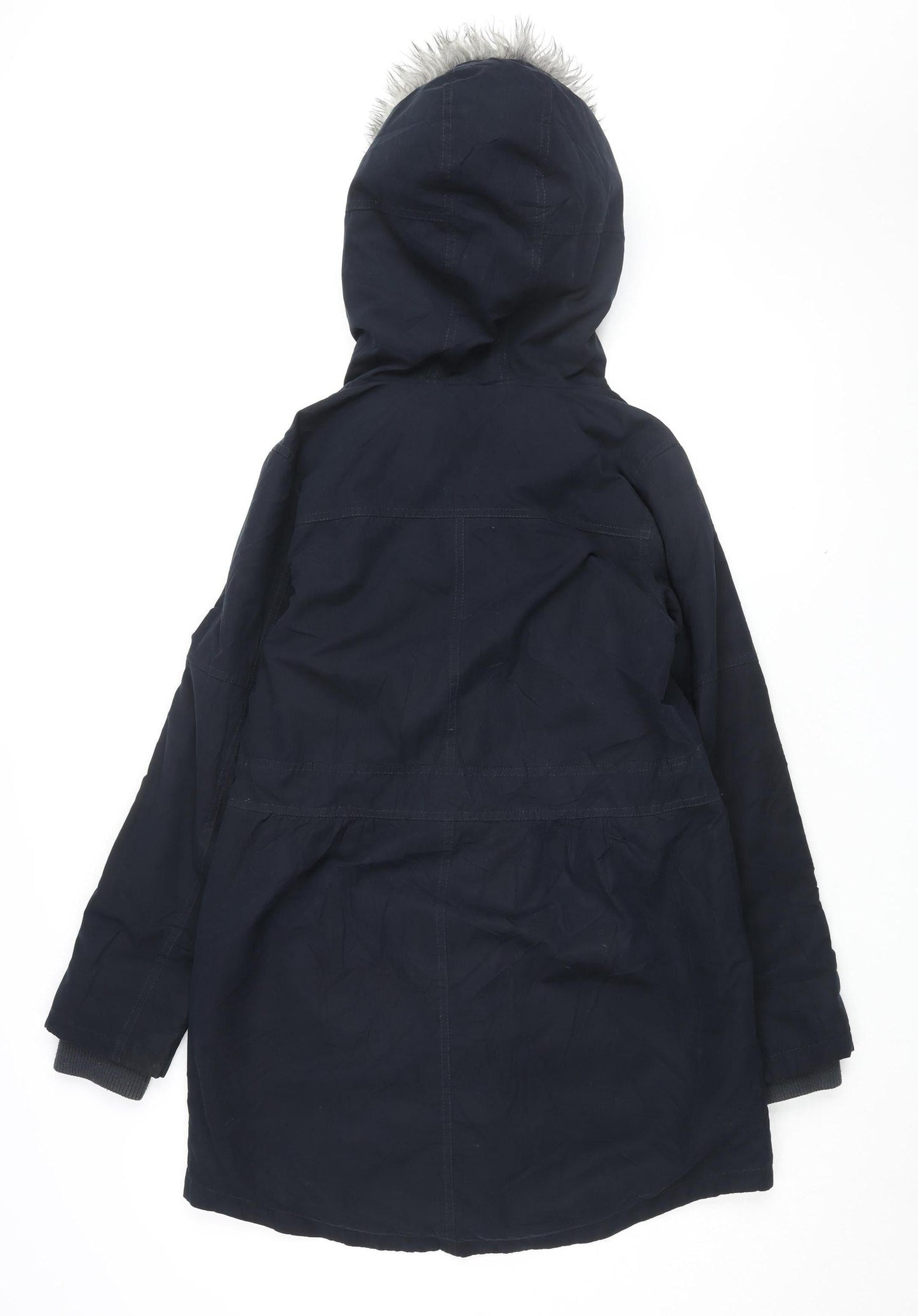 Womens UK Size XS Oasis Black Parka Coat