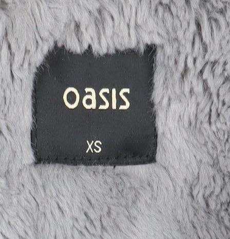 Womens UK Size XS Oasis Black Parka Coat