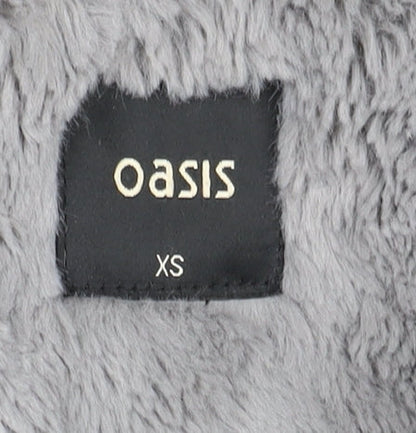 Womens UK Size XS Oasis Black Parka Coat