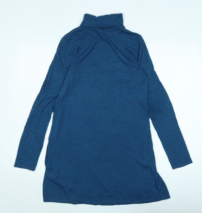 Womens UK Size M Cupio Blue Basic Turtleneck