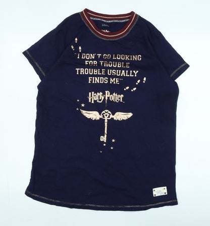 H. Potter Unisex Blue Jersey T-Shirt L Casual