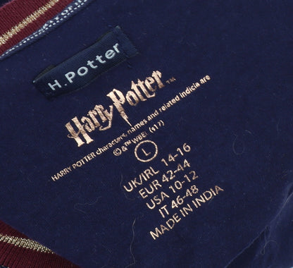 H. Potter Unisex Blue Jersey T-Shirt L Casual
