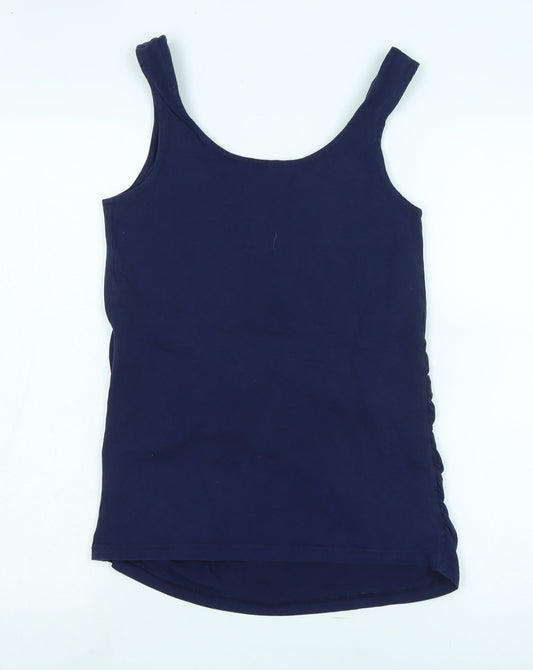 Womens UK Size S JoJo Maman Bébé Blue Basic Tank