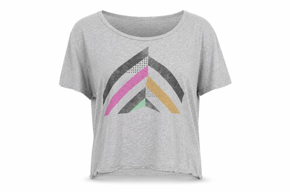 Womens UK Size S ICHI Grey Basic T-Shirt