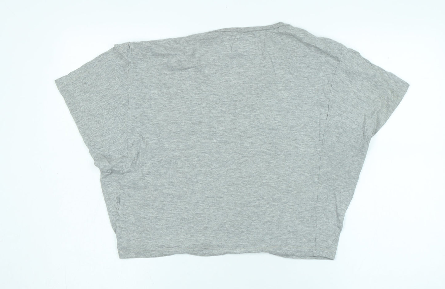 Womens UK Size S ICHI Grey Basic T-Shirt
