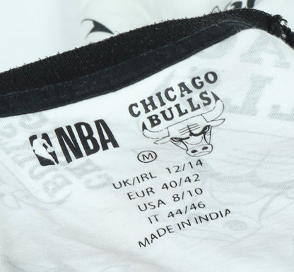 Unisex Adults UK Size M NBA White Cropped T-Shirt