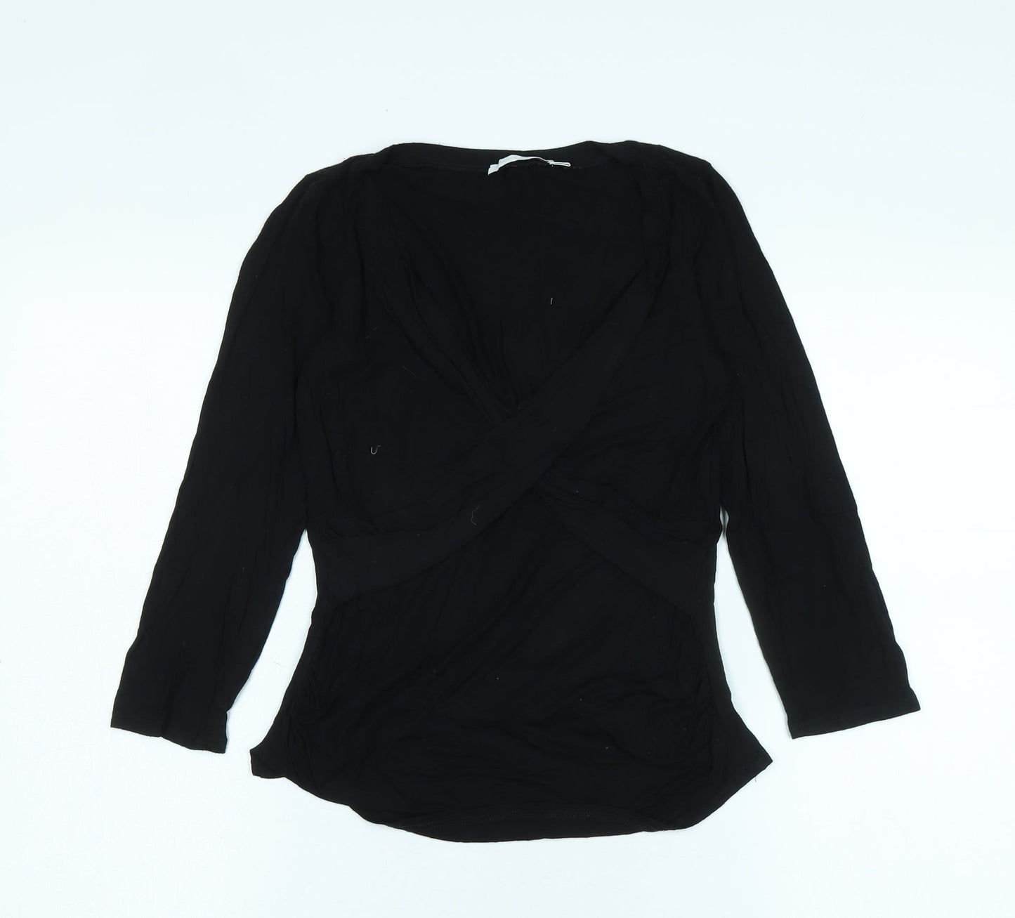 Womens UK Size 8 Blooming Marvellous Black Wrap Blouse
