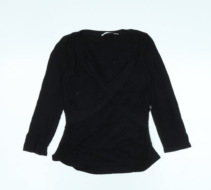 Womens UK Size 8 Blooming Marvellous Black Wrap Blouse