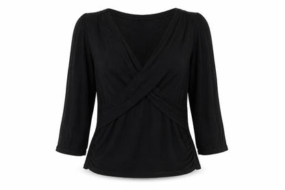 Womens UK Size 8 Blooming Marvellous Black Wrap Blouse