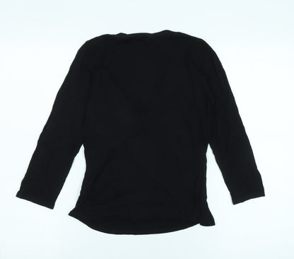 Womens UK Size 8 Blooming Marvellous Black Wrap Blouse