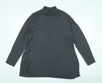 Womens UK Size 16 Halston Grey Basic T-Shirt