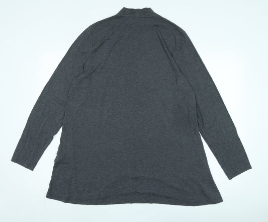 Womens UK Size 16 Halston Grey Basic T-Shirt