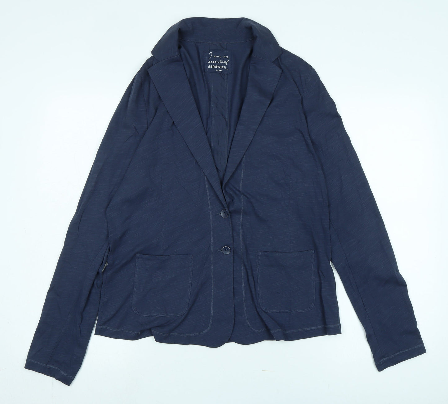 Womens UK Size 2XL Sandwich Blue Basic Jacket