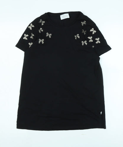 Womens UK Size 8 Savida Black Basic T-Shirt