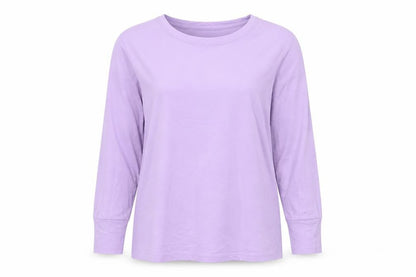Womens UK Size 8 Lands' End Purple Basic T-Shirt