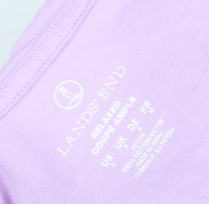 Womens UK Size 8 Lands' End Purple Basic T-Shirt