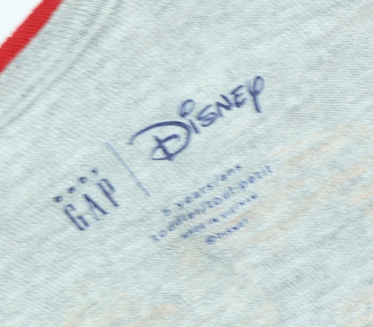 GAP Disney Girls Grey Mickey Mouse Ringer T-Shirt 5 Years