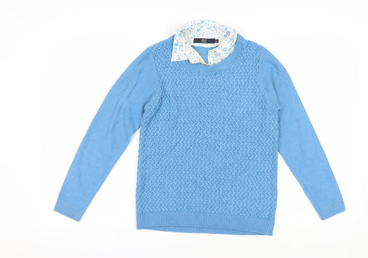 Womens UK Size 10 Isle Blue Jumper Jumper