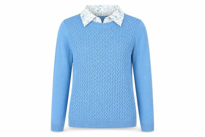 Womens UK Size 10 Isle Blue Jumper Jumper
