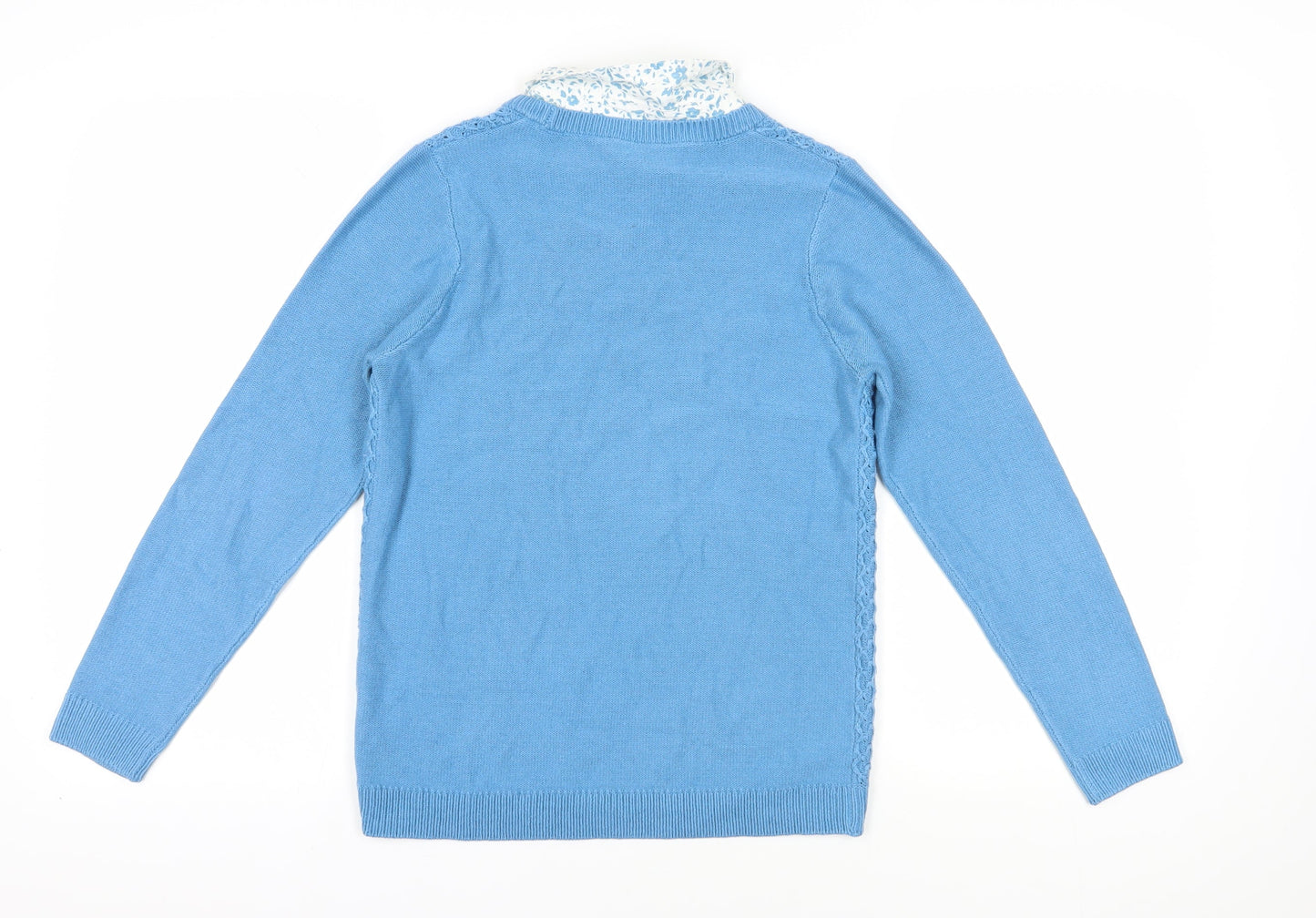 Womens UK Size 10 Isle Blue Jumper Jumper