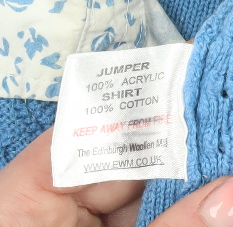 Womens UK Size 10 Isle Blue Jumper Jumper