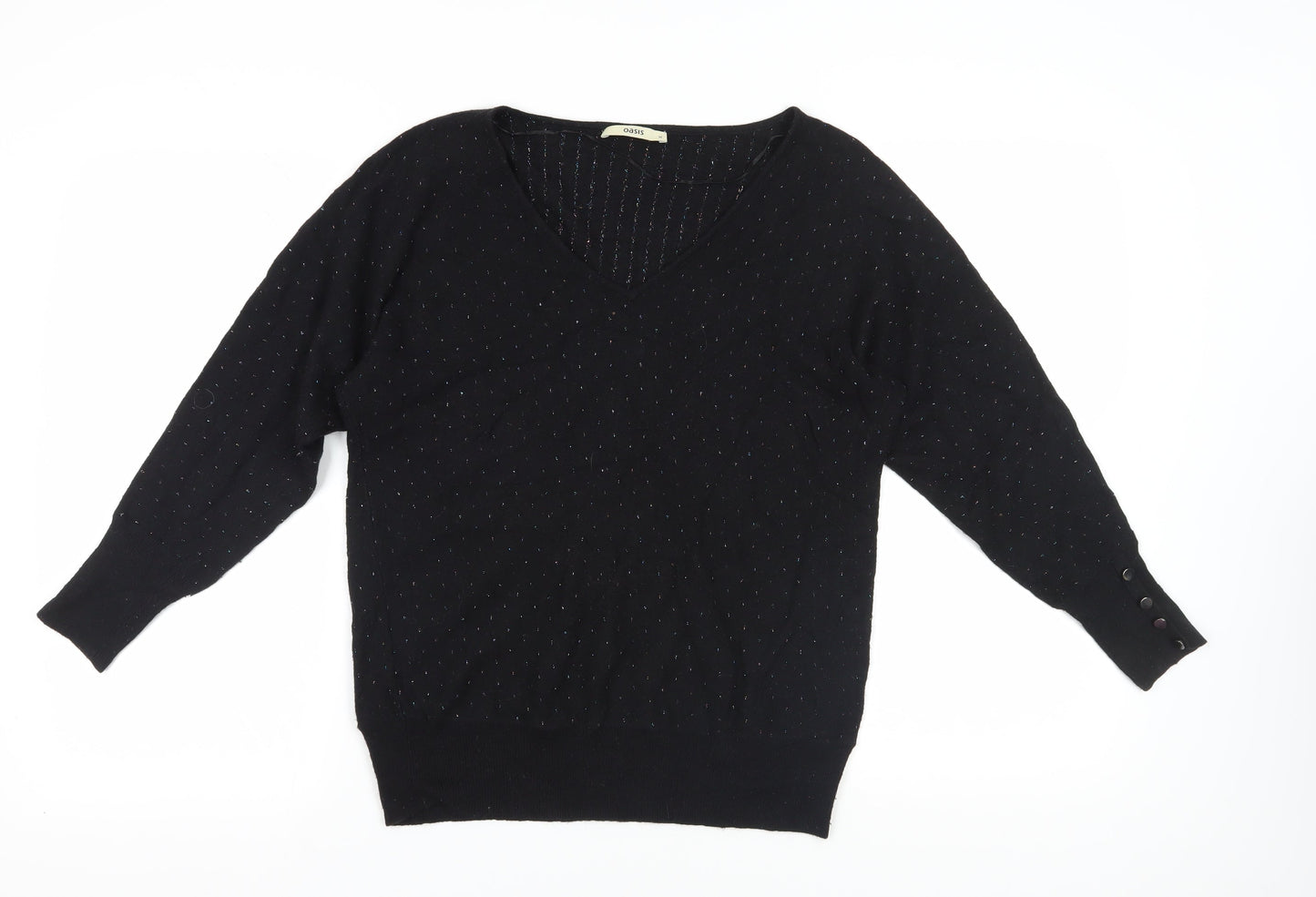 Womens UK Size M Oasis Black Pullover Jumper