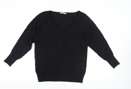 Womens UK Size M Oasis Black Pullover Jumper