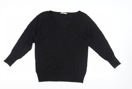 Womens UK Size M Oasis Black Pullover Jumper