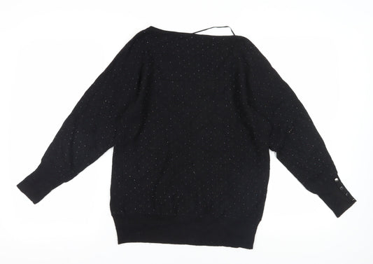 Womens UK Size M Oasis Black Pullover Jumper