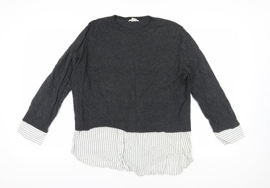 Womens UK Size M H&M Grey Pullover Jumper
