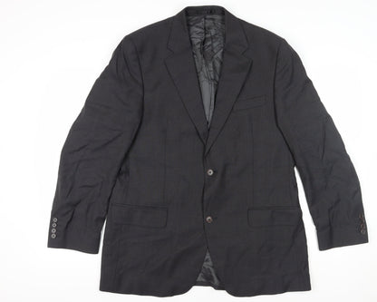 F.lli Cerruti Men's Black Wool Blazer 44 Long, Business