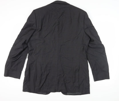 F.lli Cerruti Men's Black Wool Blazer 44 Long, Business