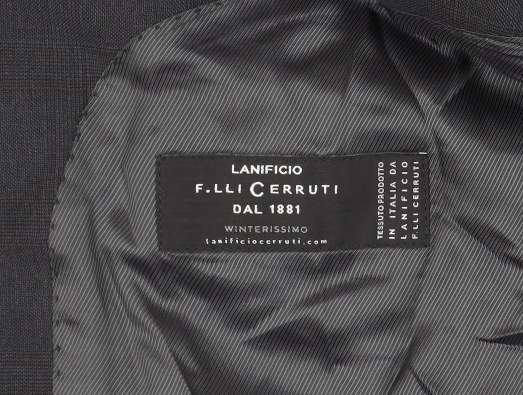 F.lli Cerruti Men's Black Wool Blazer 44 Long, Business