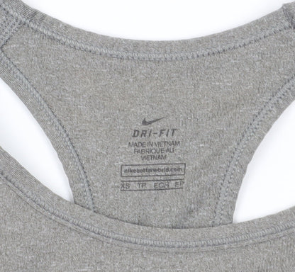 Nike Women's Grey XS Racerback Sports Tank