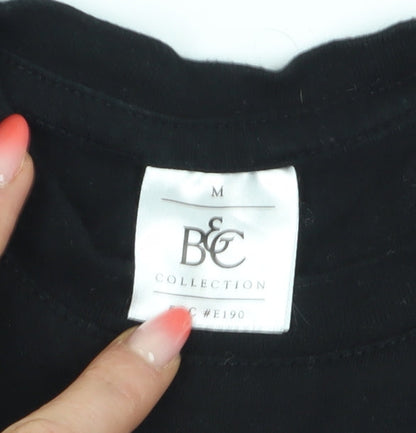 B&C Collection Men's Black Graphic T-Shirt M