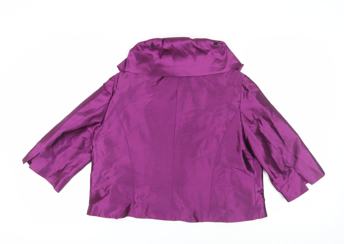 Gold by Michael H Women's Purple Silk Wrap Blouse, Size 18