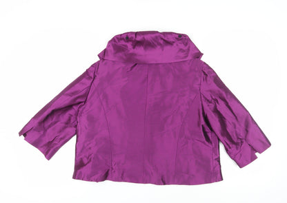 Gold by Michael H Women's Purple Silk Wrap Blouse, Size 18