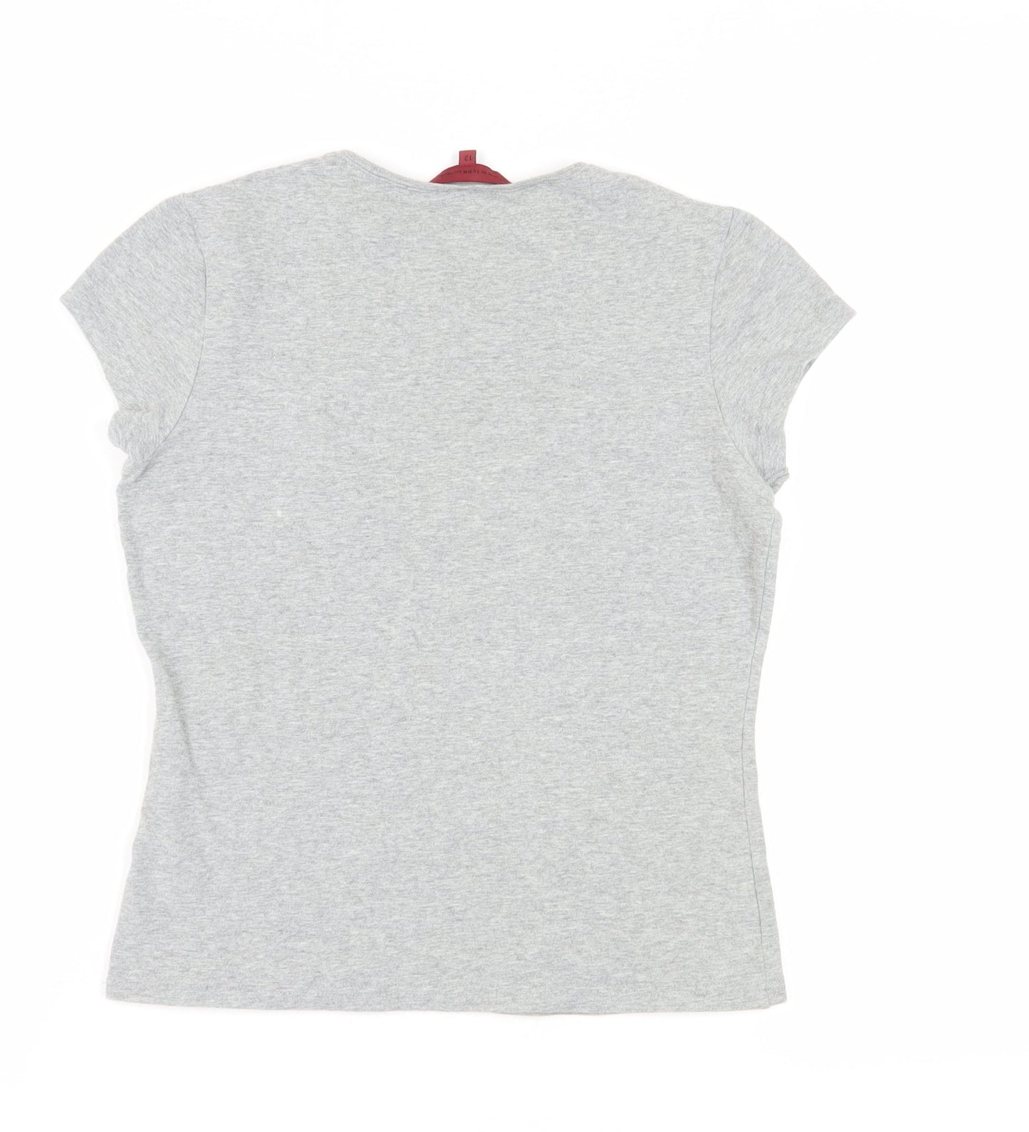Womens UK Size 12 John Richmond Grey Basic T-Shirt