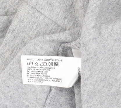 Womens UK Size 12 John Richmond Grey Basic T-Shirt