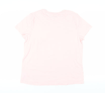 Womens UK Size M Disney Pink Basic T-Shirt