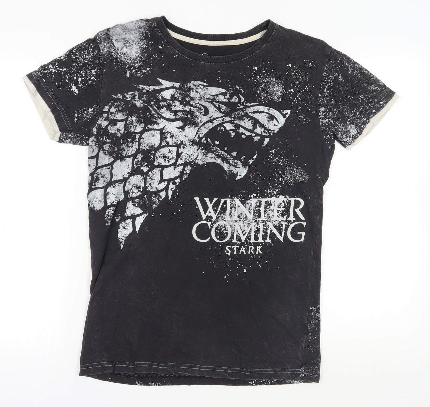 Mens UK Size S Game Of Thrones Black  T-Shirt